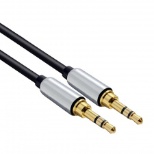 JACK audio kábel, JACK 3,5mm konektor - JACK 3,5mm konektor, stereo, blister, 1m