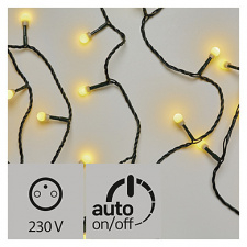 VAN9 - Vánoční řetěz – kuličky, 20m/200LED teplá bílá, časovač 