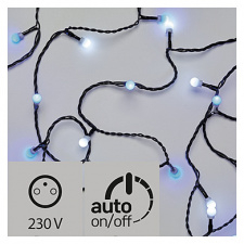  VAN1 - Vánoční řetěz – kuličky, 4m/ 40LED/modrá/bílá, časovač 