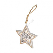  VAN21 - Vánoční dekorace hvězda 7xLED/2AAA, 1V45-S 