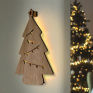 LED nástenná dekorácia vianočný stromček, 24x LED, 2x AA