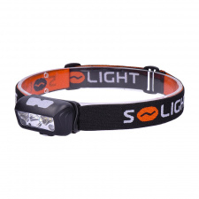 LED čelové nabíjacie svietidlo, 150 + 100lm, biele a červené svetlo, Li-Ion