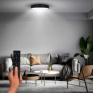 LED osvetlenie s diaľkovým ovládačom LECCE, 36W, 2300lm, 30cm, zmena chromatickosti, stmievateľné, čierna