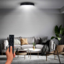 LED osvetlenie s diaľkovým ovládačom LECCE, 50W, 3100lm, 40cm, zmena chromatickosti, stmievateľné, čierna