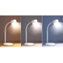 LED stolná lampička, 4,5W, 300lm, 3CCT, biela, podstavec