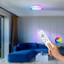 LED osvetlenie s diaľkovým ovládačom Floco, 30W + 6W RGB, 2100lm, 40cm, zmena chromatickosti, stmievateľná
