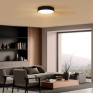 LED osvetlenie s diaľkovým ovládačom Larios Black, 48W, 3360lm, 39cm, zmena chromatickosti, stmievateľná
