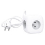 3z + USB A+C predlžovací prívod - kocka, 2m, 3 x 1mm2, biely, vypínač