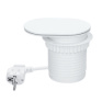 1z + USB A+C 20W PD vstavaná zásuvka s posuvným viečkom, 2m, matná biela