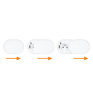 1z + USB A+C 20W PD vstavaná zásuvka s posuvným viečkom, 2m, matná biela