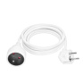 Predlžovací prívod 3m, 1 zásuvka, 16A/3680W, PVC, biely