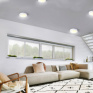 LED mini panel kúpeľňový 2v1, 3CCT, podhľadový / prisadený, 18W, 1530lm, IP54, biela, okrúhly