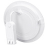 LED mini panel kúpeľňový 2v1, 3CCT, podhľadový / prisadený, 18W, 1530lm, IP54, biela, okrúhly
