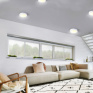LED mini panel kúpeľňový 2v1, 3CCT, podhľadový / prisadený, 24W, 2040lm, IP54, biela, okrúhly