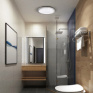 LED osvetlenie Acate s ochranou proti vlhkosti, IP54, 18W, 1620lm, 3CCT, 22cm, strieborná
