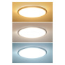 LED osvetlenie Acate s ochranou proti vlhkosti, IP54, 18W, 1620lm, 3CCT, 22cm, strieborná