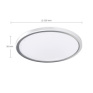LED osvetlenie Acate s ochranou proti vlhkosti, IP54, 18W, 1620lm, 3CCT, 22cm, strieborná