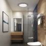 LED osvetlenie Acate s ochranou proti vlhkosti, IP54, 24W, 2160lm, 3CCT, 30cm, strieborná