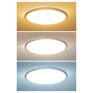 LED osvetlenie Acate s ochranou proti vlhkosti, IP54, 24W, 2160lm, 3CCT, 30cm, strieborná