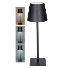 LED nabíjacia lampička Lucca, 120lm, zmena CCT, stmievanie, čierna