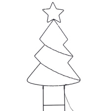 LED vonkajšia dekorácia stromček, 85x LED, časovač, 68cm, 3x AA