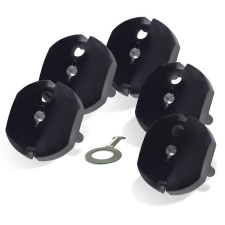 Bezpečnostná zátka čierna, sada 5ks + 1 kľúčik