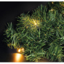 LED vianočná girlanda s ihličím, 5m, 80x LED, časovač, 3xAA, IP44