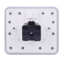 Vstavaná podlahová zásuvka, IP55, matná biela, obdĺžnikové viečko