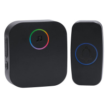 Bezdrôtový zvonček, do zásuvky, 180m, čierny, learning code