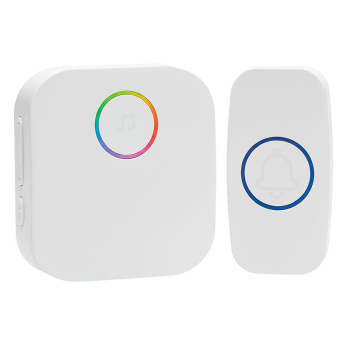 Bezdrôtový zvonček, do zásuvky, 180m, biely, learning code