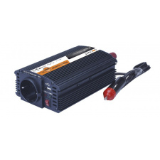 Invertor 12V, USB 500mA, kovový, čierny, max. zaťaženie: 300W